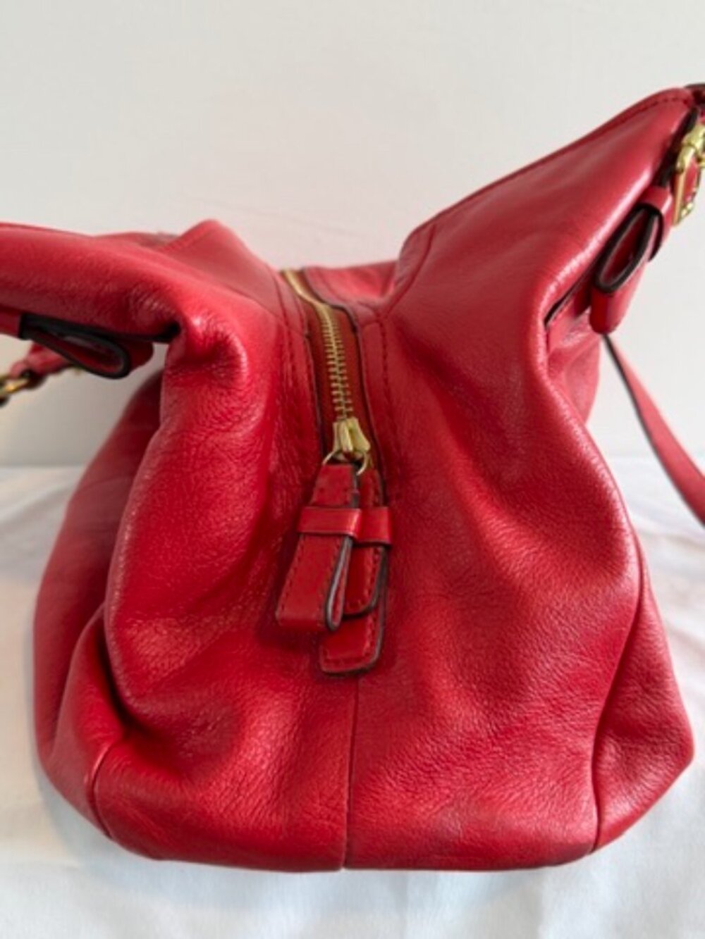 COACH Y2K Madison Maggie Red Leather Shoulder Bag - Picture 7 of 15